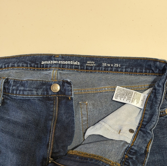 Amazon Essentials 38 x 29 Skinny Stretch Blue Denim Men's Jeans - Picture 9 of 12